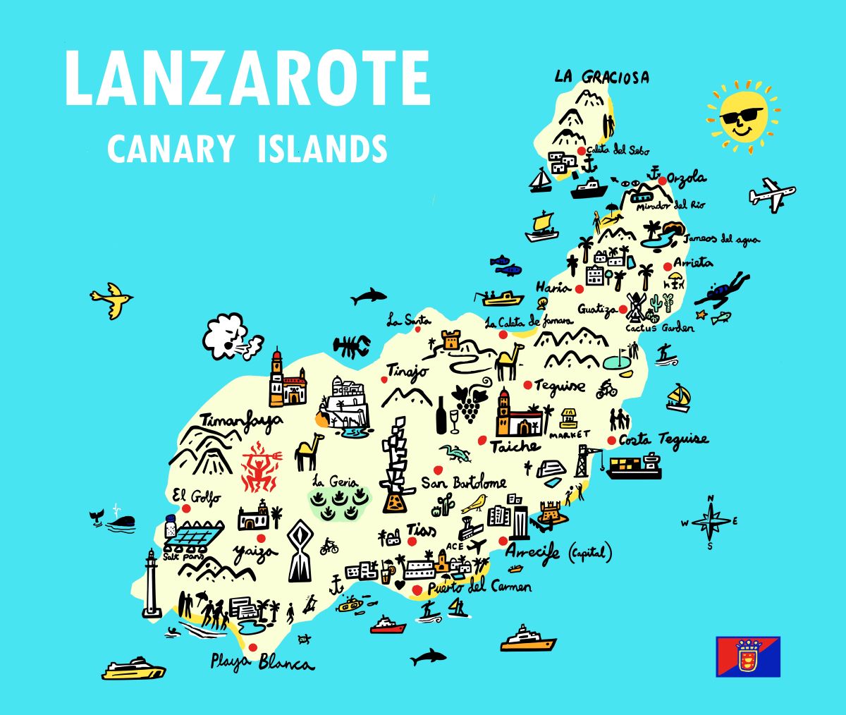 mapa lanzarote